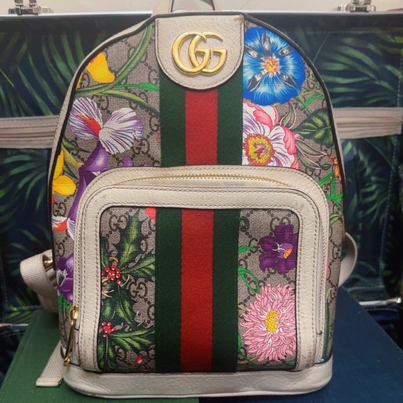 Gucci Flora Ophidia Backpack - Picture 1 of 5